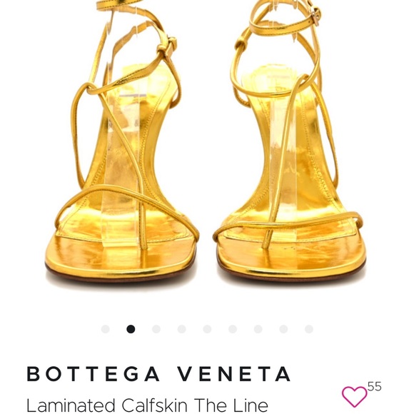 BOTTEGA VENETA GOLD LINE HEELS - Picture 2 of 13